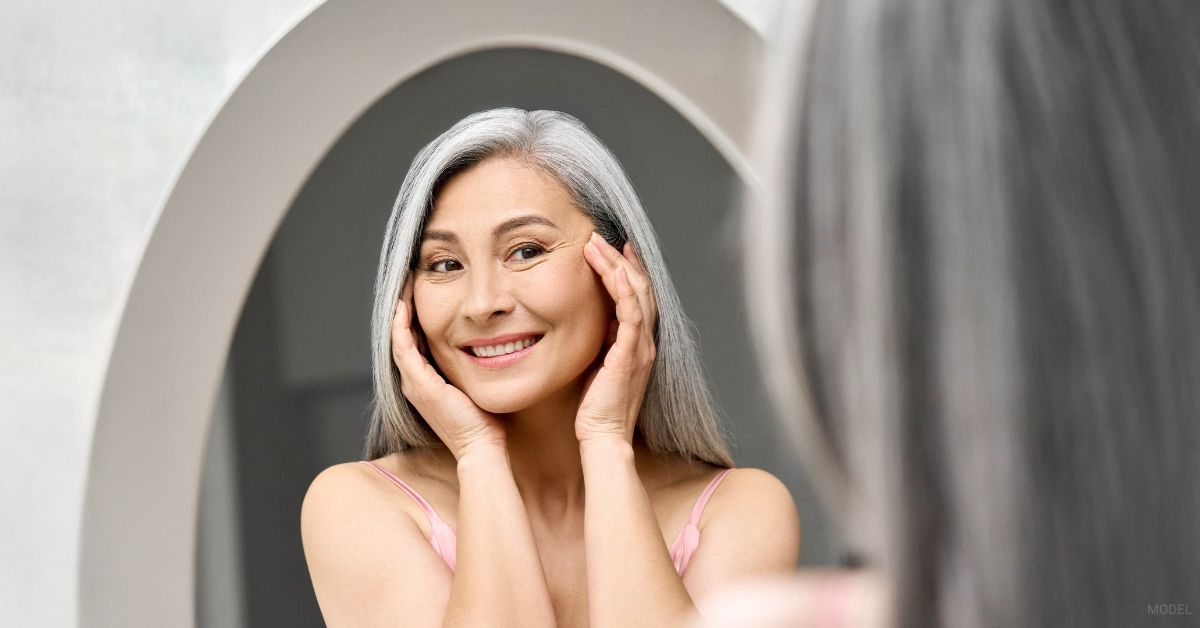 Woman after BBL HERO treatments. (Model)