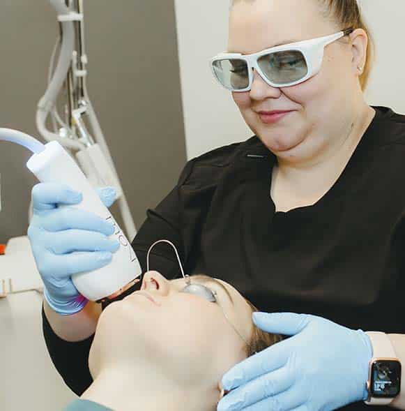 Moxi laser treatment with Master Esthetician Kailey