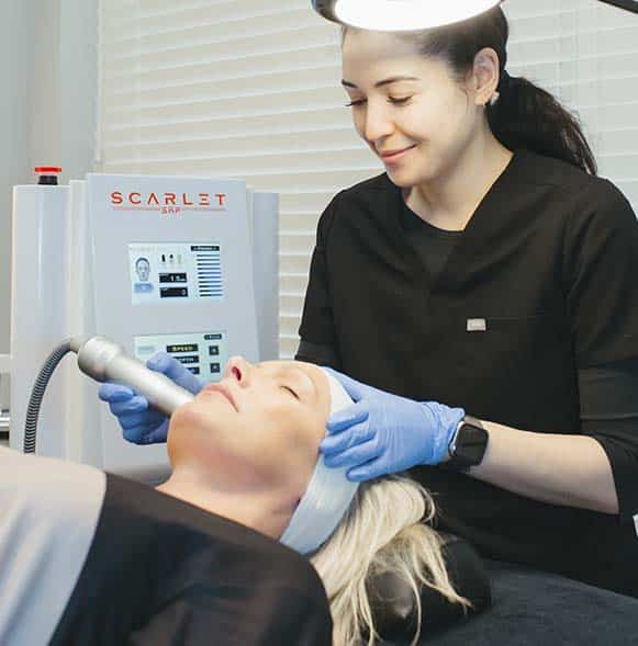 Scarlet SRF Radio Frequency Skin Tightening scarlet srf treatment to the face